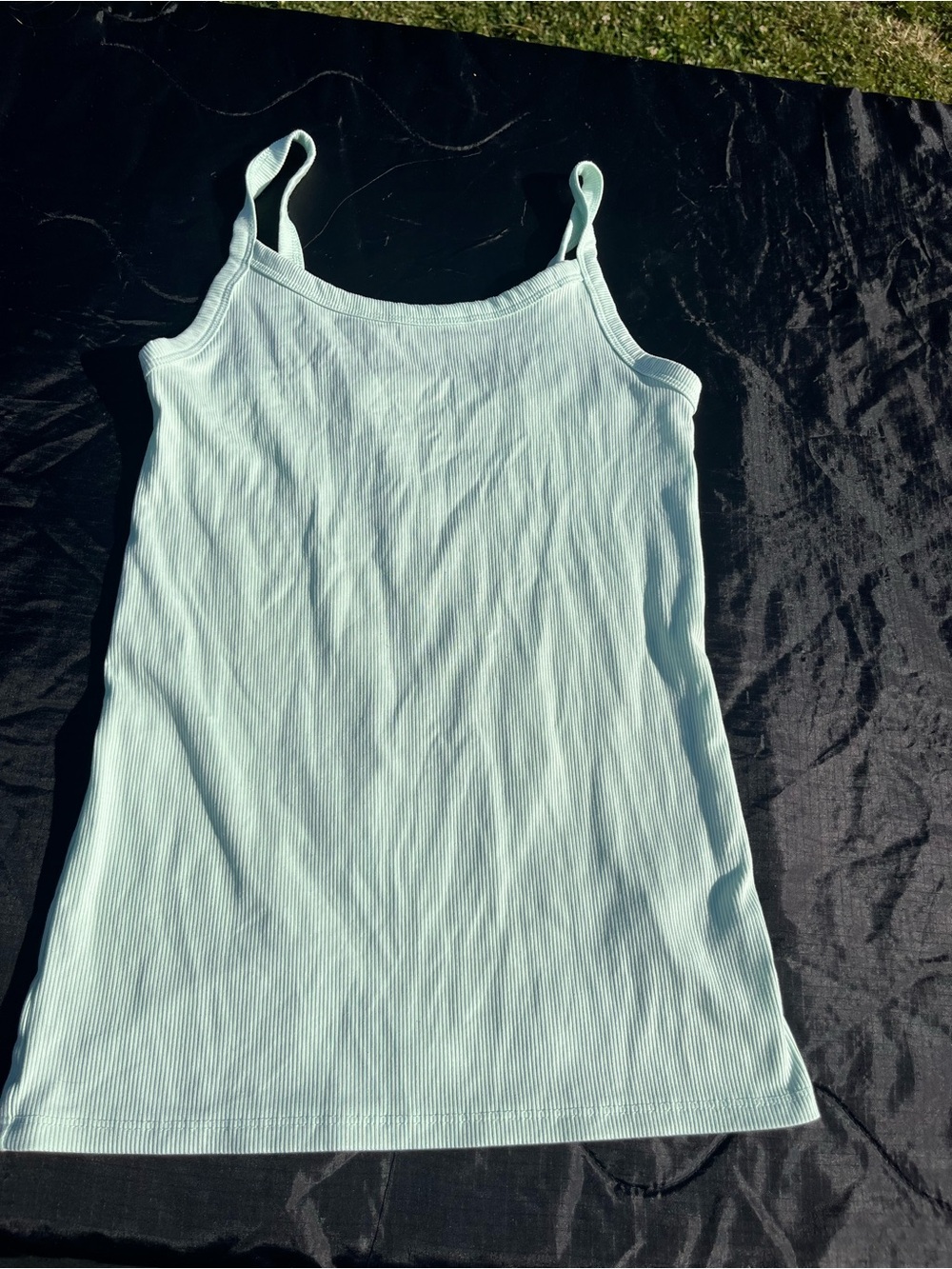 Aritzia Light Mint Ribbed Camisole Tank